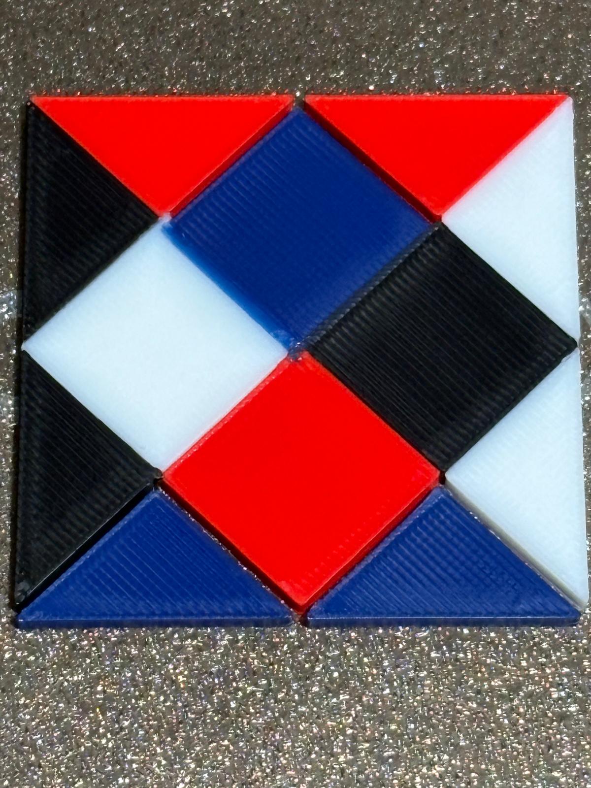 Four-color alignment test before adjustment with blue loaded in Toolhead #4