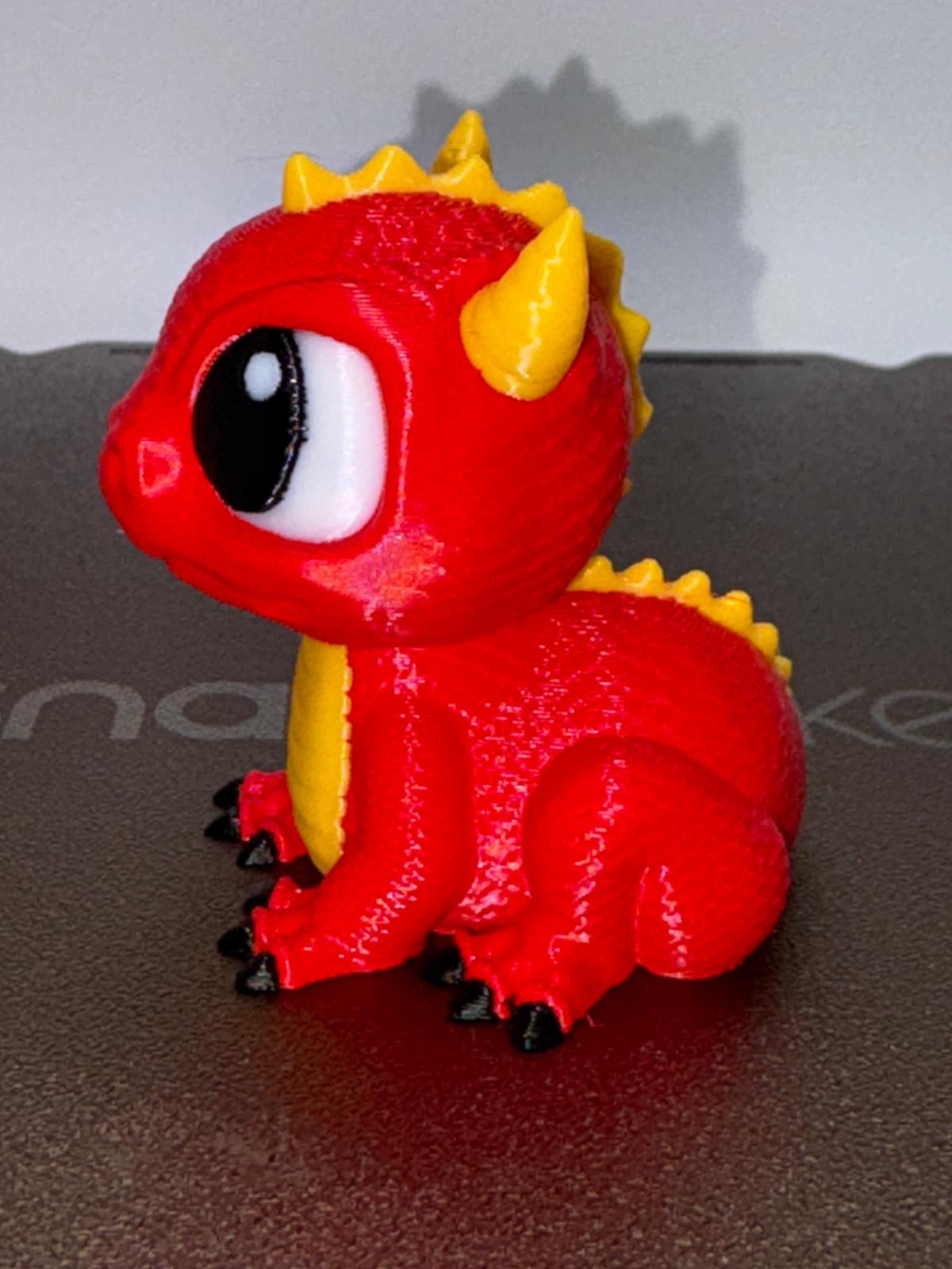 Side view showing the verified horn, eye, belly edge, legs, wing, and tail